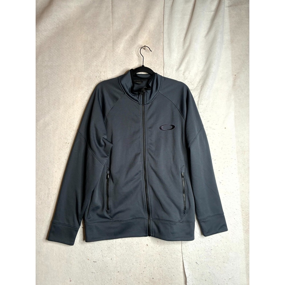 Oakley Thermo Nuclear Protection Jacket Mens M Gray Embroidered Logo Full Zipper